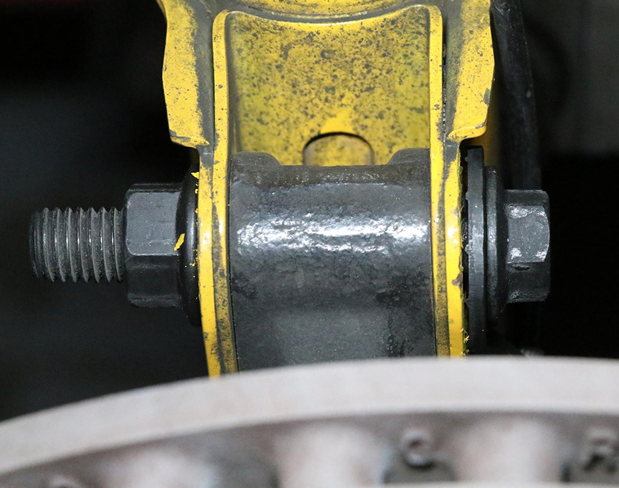 Camber bolt installed