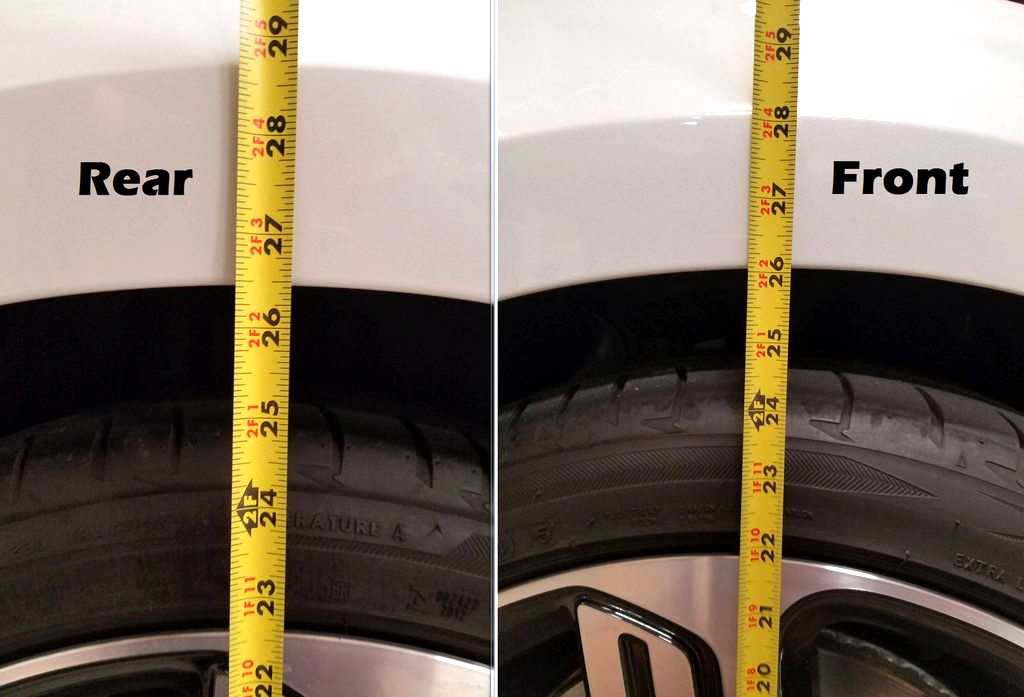 Front and rear ride height difference