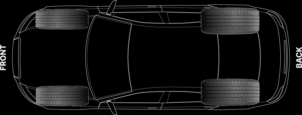 Staggered rear wheels