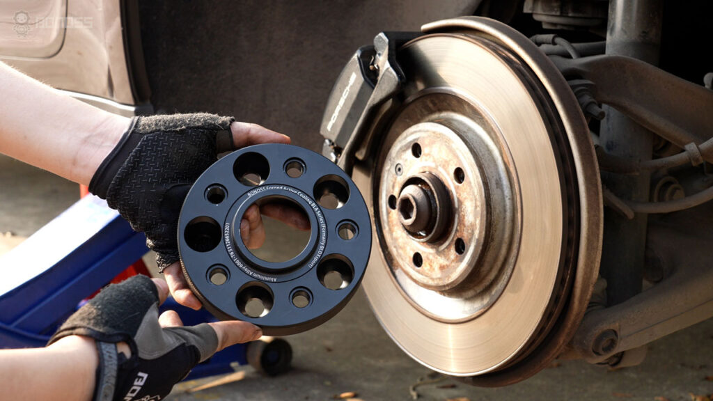 Wheel spacer installation